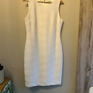 Tommy Hilfiger Textured Cream Mini Dress